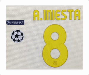 Set Barcelona Iniesta Kit 2010 Ucl Dorsal+3 Parches