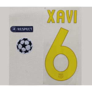 Set Barcelona Xavi Kit 2010 Ucl Dorsal+3 Parches