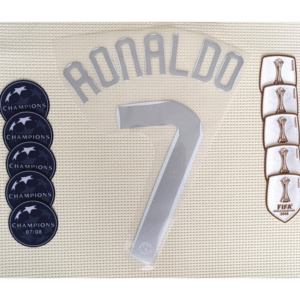Set Man United C.ronaldo Kit 2008 Ucl Dorsal+2 Parches