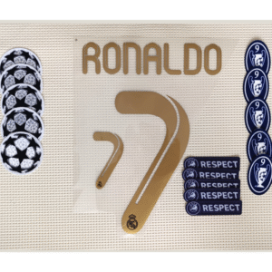 Set Real Madrid C.ronaldo Kit 2012 Ucl Dorsal+3 Parches
