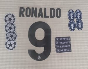 Set C. Ronaldo Rm Kit 2009 Dorsal+ 3 Parches