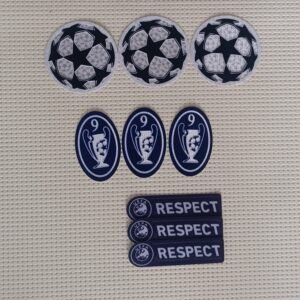 Set parches Real Madrid UCL #9 retro