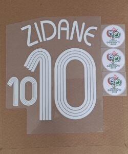 Set Zidane Mundial 2006 Dorsal+ 1 Parche