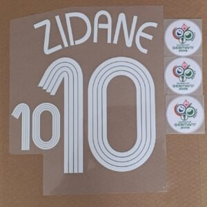 Set Zidane Mundial 2006 Dorsal+ 1 Parche