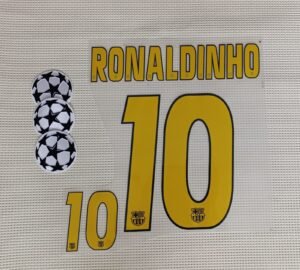 Set Ronaldinho Kit 2005 Champions Dorsal+ 1 parche