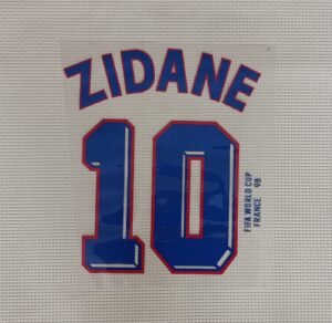 Dorsal Zidane Francia 98 azul