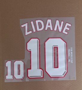 Dorsal Zidane Francia 98 blanco