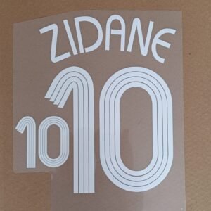 Dorsal Zidane Francia 2006 blanco