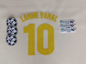 Set Barcelona L. Yamal Local Kit 2025 UCL Dorsal+ 2 Parches