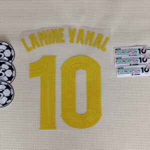 Set Barcelona L. Yamal Local Kit 2025 UCL Dorsal+ 2 Parches