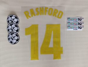 Set Barcelona Rashford Local Kit 2025 UCL Dorsal+ 2 Parches