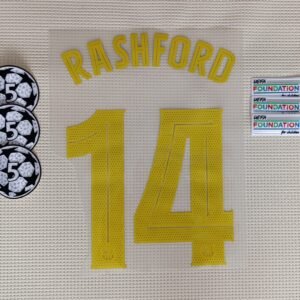 Set Barcelona Rashford Local Kit 2025 UCL Dorsal+ 2 Parches