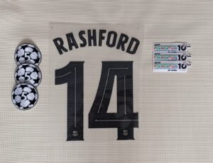 Set Barcelona Rashford Visitante Kit 2025 UCL Dorsal+ 2 Parches