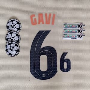 Set Barcelona Gavi alternativa Kit 2025 UCL Dorsal+ 2 Parches