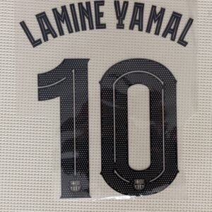 Dorsal Lamine Yamal Barcelona UCL 2025 visitante
