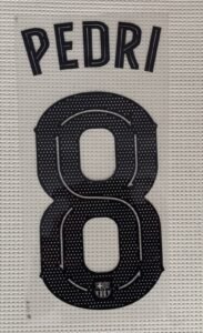 Dorsal Pedri Barcelona UCL 2025 visitante