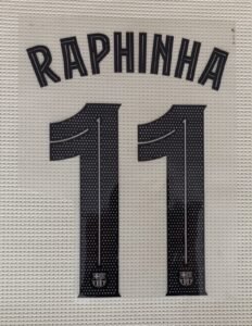 Dorsal Raphinha Barcelona UCL 2025 visitante