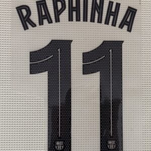 Dorsal Raphinha Barcelona UCL 2025 visitante