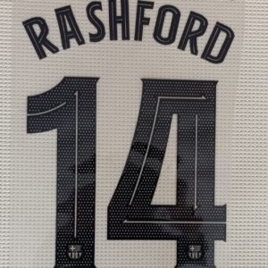 Dorsal Rashford Barcelona UCL 2025 visitante