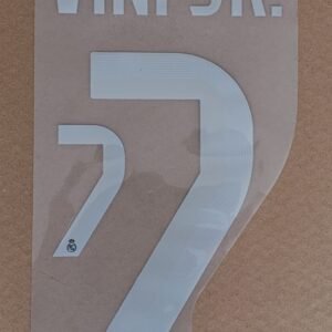 Dorsal Vini JR Real Madrid UCL 2025 visitante