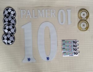 Set Chelsea Cole Palmer local UCL dorsal+3 parches