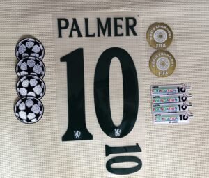 Set Chelsea Cole Palmer visitante UCL dorsal+3 parches