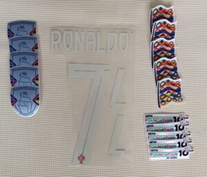 Set Portugal C. Ronaldo Nations League 2025 dorsal+ 3 parches