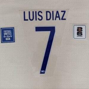 Set Colombia Luis Diaz 100 años dorsal+ 2 parches