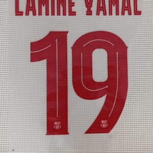 Dorsal Lamine Yamal Barcelona UCL 2024 visitante