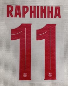 Dorsal Raphinha Barcelona UCL 2024 visitante