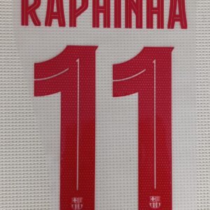 Dorsal Raphinha Barcelona UCL 2024 visitante