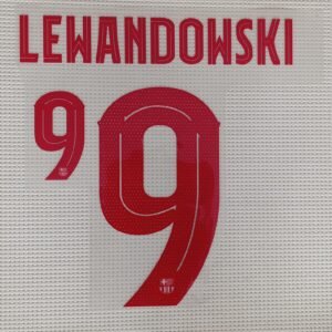 Dorsal Lewandowski Barcelona UCL 2024 visitante