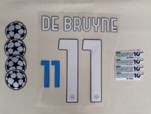 Set Napoli Kevin de Bruyne UCL dorsal+2 parches