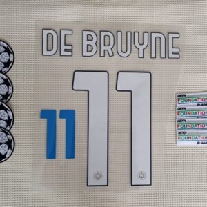 Set Napoli Kevin de Bruyne UCL dorsal+2 parches