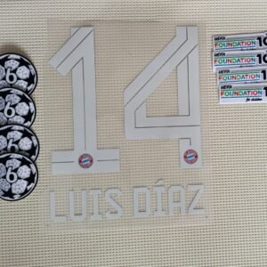Set Bayern Munich Luis Diaz UCL dorsal+2parches