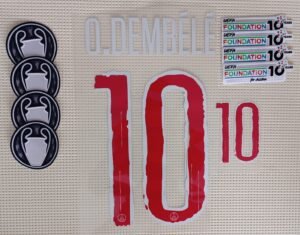 Set PSG Dembele UCL 2025 dorsal+2 parches