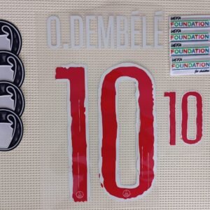 Set PSG Dembele UCL 2025 dorsal+2 parches