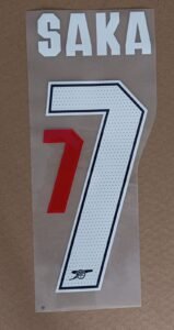 Dorsal Saka Arsenal UCL 2025 local