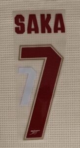 Dorsal Saka Arsenal UCL 2025 visitante