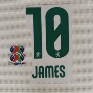 Set Club Leon James visitante dorsal+ 1 parche