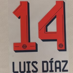 Dorsal Luis Diaz Bayern UCL 2025 visitante