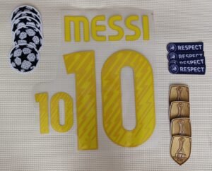 Set Barcelona Messi Kit 2011 dorsal+3 parches