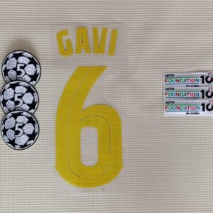 Barcelona Gavi Local Kit 2025 UCL Dorsal+ 2 Parches
