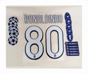 Set Ac Milan Ronaldinho Kit 2010 Ucl Dorsal+3 Parches