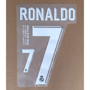 Dorsal C. Ronaldo Real Madrid UCL 2018 blanco
