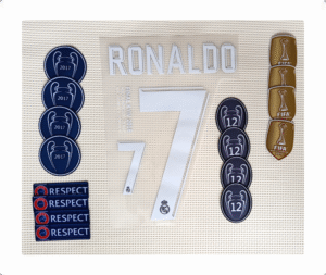 Set Real Madrid C. Ronaldo Kit 2018 Ucl Dorsal+ 4 Parches