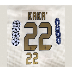 Set Ac Milan Kaka Kit 2007 Dorado Ucl Dorsal+2 Parches