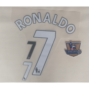 Set C. Ronaldo Man U Kit 2007 Premierleague Dorsal+1 Parche