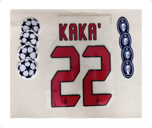 Set Ac Milan Kaka Rojo Kit 2007 Ucl Dorsal+ 2 Parches