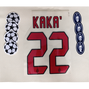 Set Ac Milan Kaka Rojo Kit 2007 Ucl Dorsal+ 2 Parches
